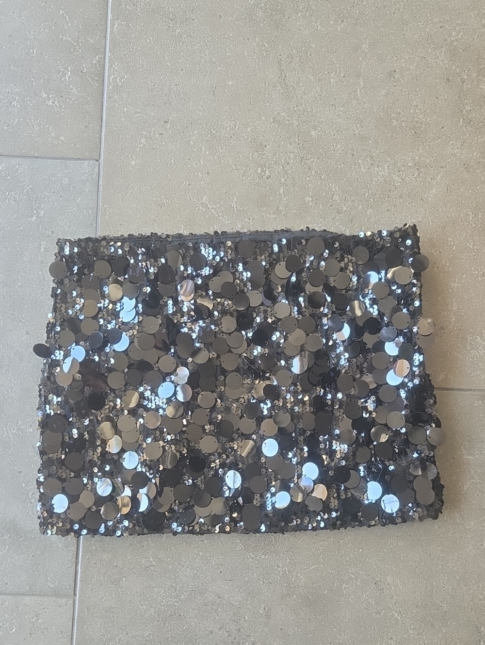 Edikted Black Sequin Mini Skirt